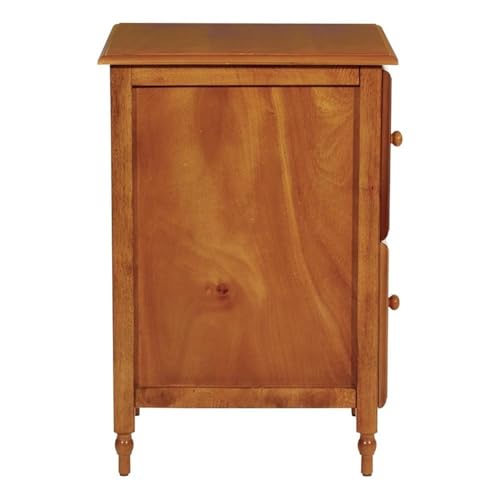 Pemberly Row Modern 2 Drawer Wood File Cabinet, 30" H x 18.75" W x 20.25" D, Solid Hardwood, Antique Cherry Finish, Letter Size Files, Office Storage, Ready to Assemble, Indoor Use