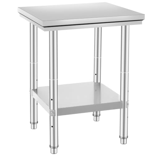 SUS201 Stainless Steel Prep Table 24x24 Workstation 700lb