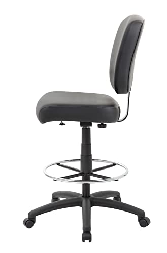 Boss Office Products Oversized Drafting Stool in Black