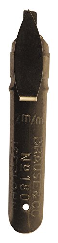 Brause - Ref 18020B - Bandzug 2 mm Calligraphy Nibs (Pack of 50) - Chisel Point Nib, Ideal for Latin Calligraphy, Solid Metal Construction, Ink Reservoir on Top