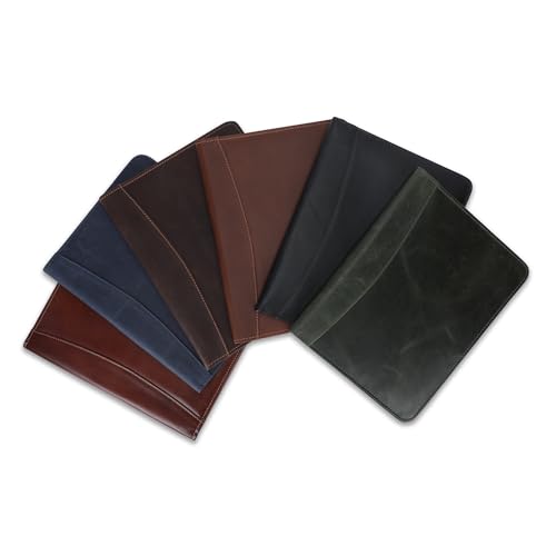 CestAntiQ Heavy Duty Buffalo Leather Legal Pad Portfolio with Binder - Tan