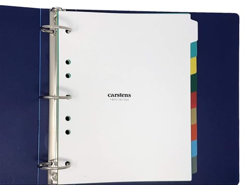 Multicolor Heavy Duty Plastic Divider Set, 9-Tab, Case of 10 Sets