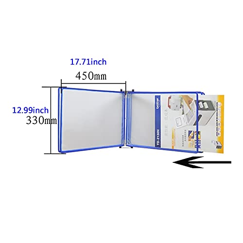 KGDJBGSE Wall Mounted File Holder Folder, A3 Poster Flip Book Display, Hanging Organizer 45x33x10CM 10 Pages 20 Pockets(Large)