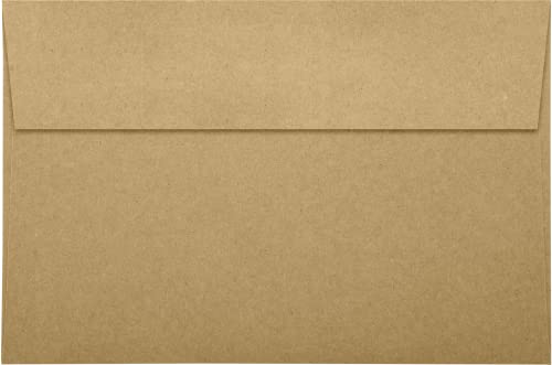 LUXPaper A9 Invitation Envelopes | Peel & Press | 5 3/4" x 8 3/4" | Grocery Bag Brown | 70lb. Text | 1,000 Qty