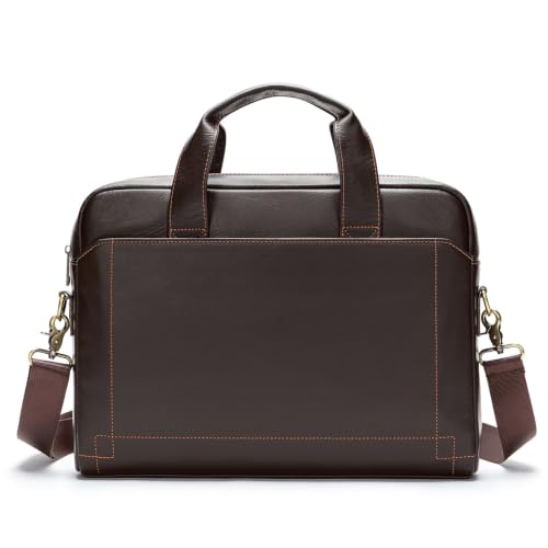 AWMGPDDBTO Briefcases for Men Men's Leather Briefcase, Laptop Bag