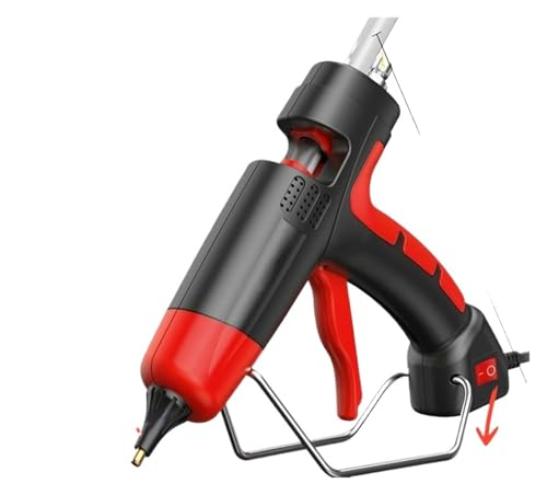 Hot Glue Gun, Hot Silicone Gun, 300W Melt Glue, Digital Display, Temperature Adjustable Copper Nozzle, 11mm Pens, DIY Tool,cordless hot glue gun(300w-switch-r,Large)