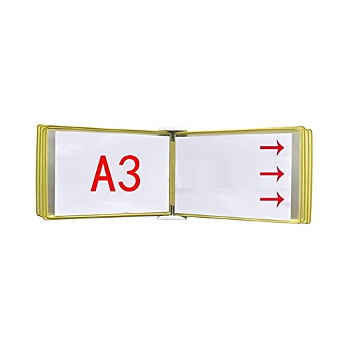 EliteBloom Wall Mount Reference Display System, Hanging Wall File Organizer, A3 Display Folder -, [16.53Inch×11.69Inch] 20 Pockets,Folders,Color-17.7x13x3.15IN