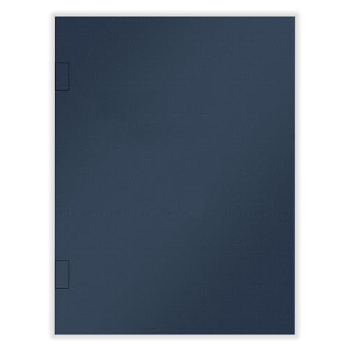 ComplyRight Tax Presentation Folder, Report Cover, Spine, Side-Staples Tabs, Navy Blue, 8-5/8" x 11-1/4", Pack of 100