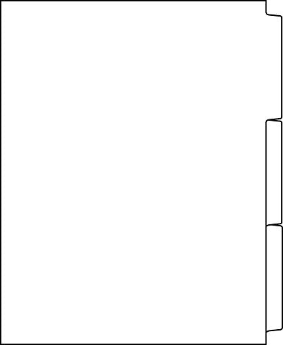 DocuCopy 1032 Index Tabs 90 lb Plain Paper 1/3 Cut Straight Collated No Holes 1 Case/420 Sets/1260 Tabs