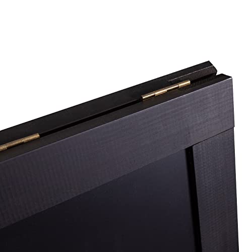 EMMA + OLIVER Black 48x24 Deluxe Magnetic Chalkboard Set