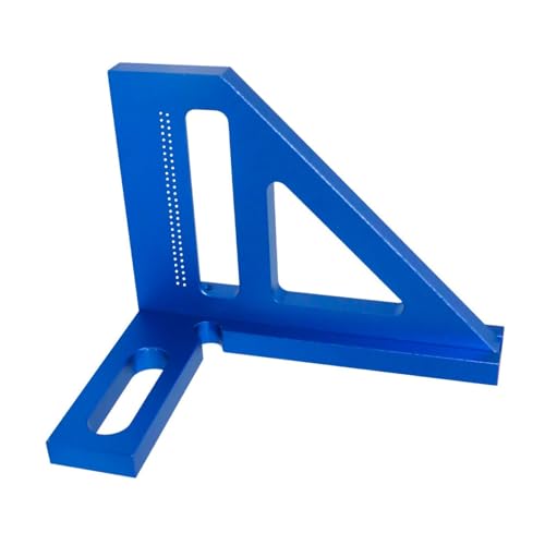 Multi functional alloy triangle ruler: a woodworking tool used for measuring 45 °/90 ° angles and line drawing-Tricolor