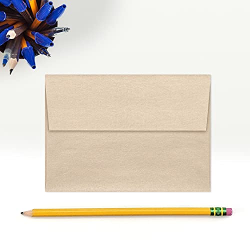 LUXPaper 4Bar A1 Invitation Envelopes | Peel & Press | 3 5/8" x 5 1/8" | Taupe Metallic | 80lb. Text | 500 Qty