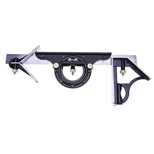 WJJDLLNP 3pcs 300mm/12 Measuring 3 In1 Adjustable Ruler Multi Combination Square Angle Finder Protractor Spirit Level Tool