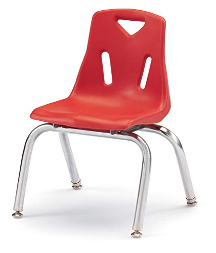Jonti-Craft Berries 8144JC1131 Stacking Chair with Chrome-Plated Legs, 14" Height, Coastal Blue