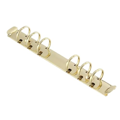 Ring binding, A5 ring binder Ring Binder Mechanism 5 Pieces Metal DIY Loose Leaf Clip with 6 Holes(Black-a5)