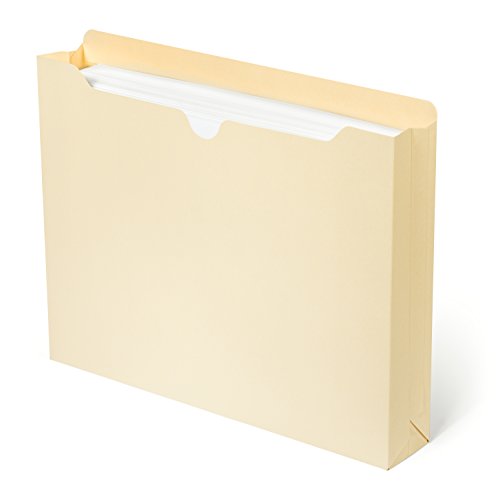 Blue Summit Supplies 50 File Jackets, Letter Size, 2" Expansion, Manila