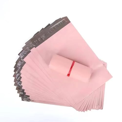 YINUK 50pcs Mailing Bag Plastic Express Pink Bag for Express Packing Bag Thickened Garment Waterproof Mailing Bag Envelope Bag(50x70cm)