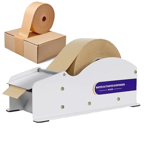 YQDDM Water Activated Tape Dispenser Stainless Steel Packing Tape Dispenser, Kraft Paper Packaging Tape Dispenser,
