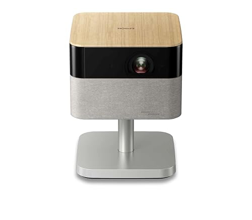 Epson Lifestudio Flex EF-72 Oak Portable Smart Projector, Sound by Bose, Google TV, 4k Pro-UHD, Adjustable Stand, Indoor and Outdoor Use, 5 Year Device Protection*
