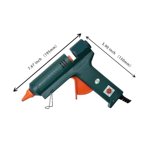 LIBODD Hot Glue Gun Hot Melt Glue Gun Leak Proof Copper Nozzle Temperature Adjustable Process Repair Tool Voltage Automatic Adjustment Function for DIY Arts, Crafts and Quick Repairs(Set-D)