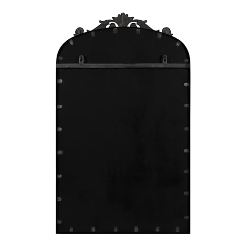 Kate and Laurel Arendahl Decorative Vintage Arch Chalkboard; 19 x 31; Black; Framed Arched Ornate Magnetic Chalkboard for Unique Display; Decoration; and Organization