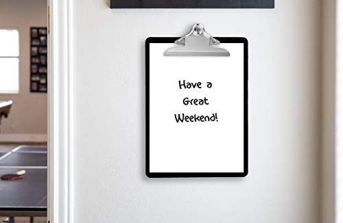 Black Plastic Clipboards (Set of 6) Multipack - 12.5x9 Inch Black Clipboard with 100 Sheets Holding Capacity Butterfly Clip | Colored Acrylic Clip Boards in Bulk | Office, Classroom, School Supplies