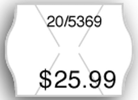 ABC Meto Pricing Gun Labels, 2-Line w/Ink Roller - 10 Rolls, 10,000 Labels