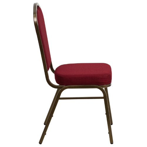 Flash Furniture Hercules Crown Back Stackable Banquet Chair, Burgundy