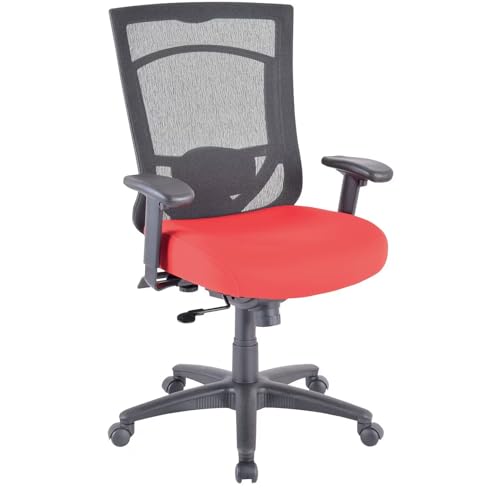 Tempur-Pedic TP7000C Mesh Back Fabric Task Chair with Tempur Material, Cooling Gel Layer, Red
