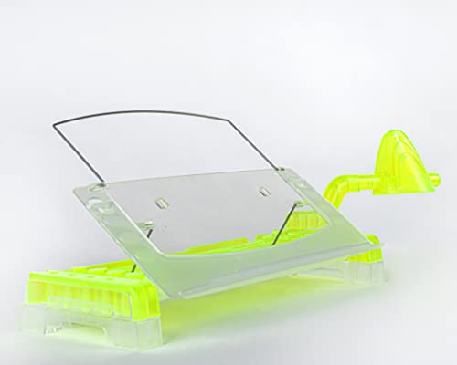 MemoScape Adjustable in-Line Document Holder for Typing | Reduce Neck Strain, Improve Focus, Boost Desk Organization/Workflow | Paper Holder Stand for Desk and Home Office - Chartreuse (VUR 3040)