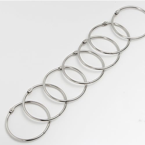 30Pcs Binder Rings Release Metal Binding Rings for Notebooks Binder Documents Storage School Supplies Metal