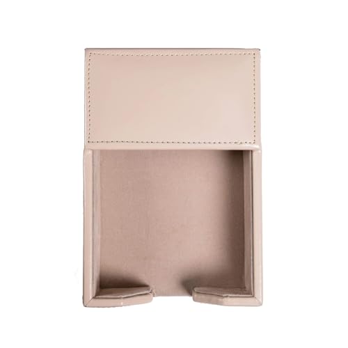 DACASSO Bonded Leather Memo Holder - Luxury Leather Memo Holder - Executive Desk Organization & Desk Decor - (White Latte)