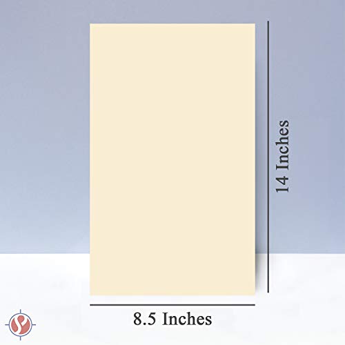 Cream Pastel Color Paper – Great for Arts and Crafts and Stationery Printing – 8.5 x 14" (Menu/Legal Size) – 20lb Bond / 50lb Text / 75GSM – Copy, Writing and Printer Paper – 500 Sheets per Pack