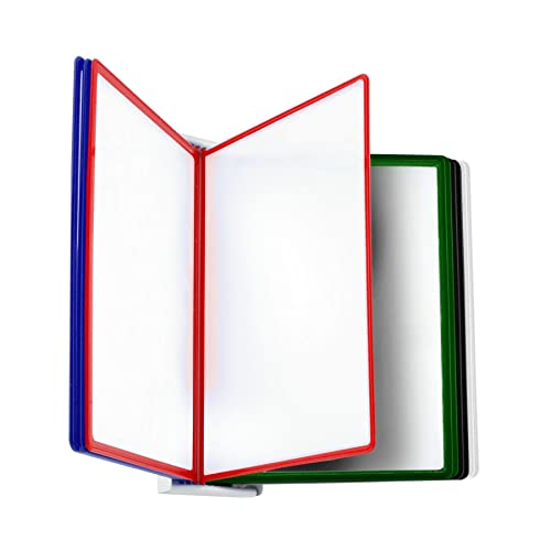 Leviatan 10 Piece Display Board System - Display Panel - A4 Presentation Films, Foldable Film - Robust Frame Construction, for Office, Production & Supermarket, Multicoloured