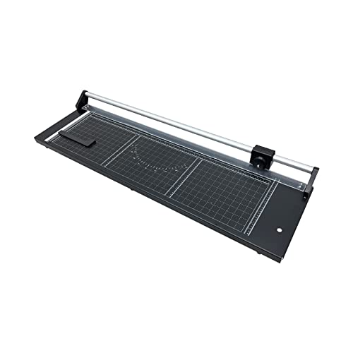 LGXEnzhuo 36" Manual Rotary Paper Cutter, Steel Precision Paper Trimmer with Grid Lines, Self Sharpen Blade, Black