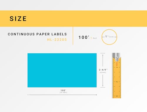 HouseLabels Compatible with Brother DK-2205, Blue, 2-4/9" x 100'