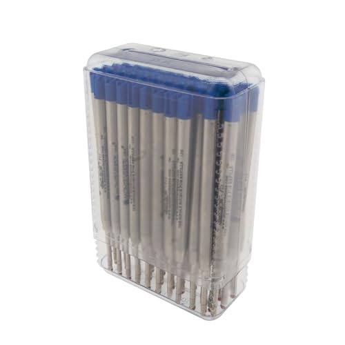 Monteverde Soft Roll Ballpoint Refill To Fit Parker Pens, Blue, 50 Pack (P154BU)