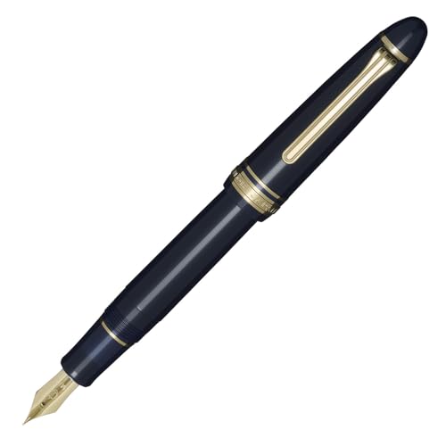 SAILOR Profit Casual L Basis Fountain Pen Gold Trim Medium Fine Size, Blue, 11-0822-340, Japanese Pocket Fountain Pen, Premium Writing Pen, Made in Japan