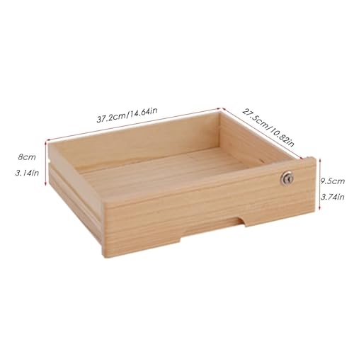 ntumLeap Brown Lockable Desk File Cabinet,1-Layer Storage Box,Office Supplies for Home & Office,Desktop Drawer Storage Solution,Stylish & Secure File Management,