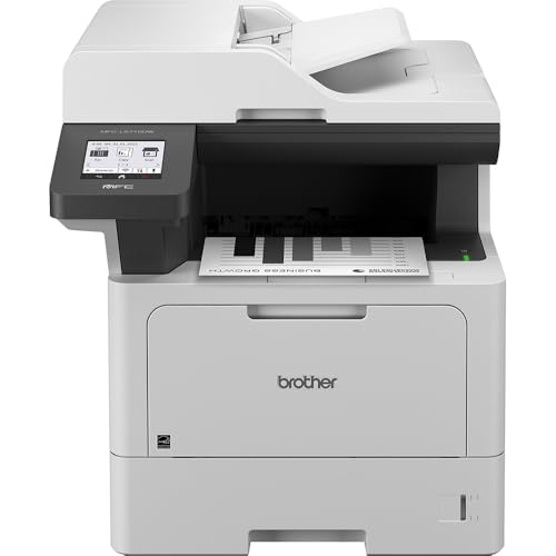 Brother Business Monochrome Laser All-in-One Printer with Duplex Print, Scan, Copy MFCL5710DW Bundle with Deco Essentials eBook and High Speed 6ft USB Type B 2.0 Printer Cable to USB Type-C & Type A