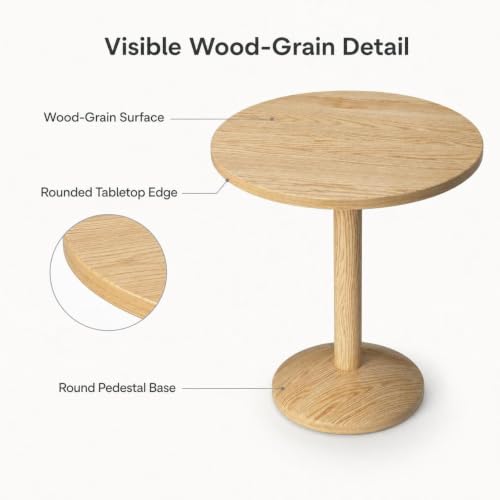 RIXNOMA Round Conference Table, Modern Wooden Meeting Table with Sturdy Wood Base for Office Conference Rooms and Business Meetings