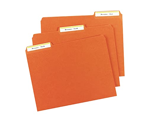 Avery® TrueBlock® File Folder Labels, 2/3" x 3-7/16", 1,500 Printable Labels, White/Yellow, Permanent (5966)