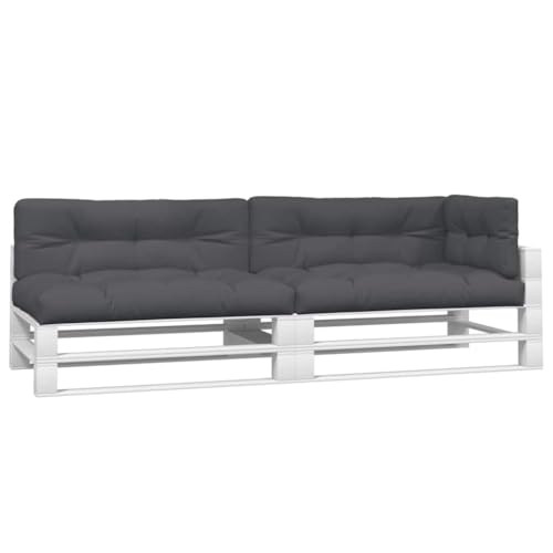 mtlskopl 5-Piece Pallet Cushion Set for Outdoor Furniture, 100% Polyester Large Anthracite Seat and Back Cushions for Garden Patio Sofa and Indoor Living Room, 31.5 x 47.2 Inches