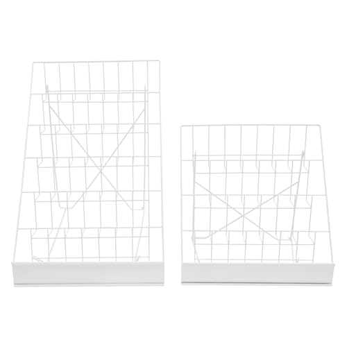 BOBKALATG Book Display Rack 2 Pack 4 6 Tier Freestanding Magazine Holder