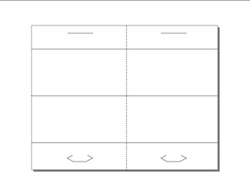 Print-Ready Tri-Fold Table Tent (2-3/4" x 5-1/2" Folded), 2-UP, Perforated for Separation on 8-1/2" x 11" White 65lb Cover Paper - 250 Sheets (500 Table Tents)