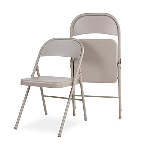 Office Chair Folding Chair Metal Strong Steel Frame Upholstered PU Chair Seating Guests Temporary Seat Durable Strong (Color : Gray) Colour:Gray (Color : Gray)