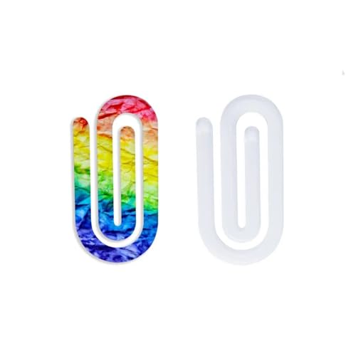 Plastic Paper Clips 20 Pcs Creative DIY Acrylic Paper Clips Sublimation Blanks Clip for Heat Press Printing(127x48mm Square Top)