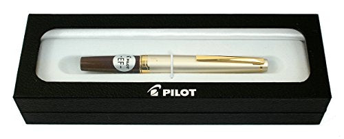 PILOT E95s Fountain Pen, Ivory Barrel with Gold Accents, Extra Fine Nib, Blue Ink (60839)