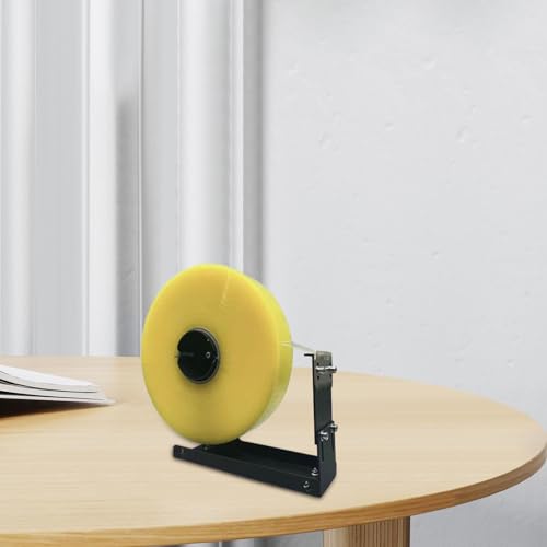 LOUYENOUS Desktop Package Roll Tape Dispenser Easily Cutting Baler Sturdy Practical Manual Packaging Box Sealing Roll Tape Cutter Tool, Black(Black)
