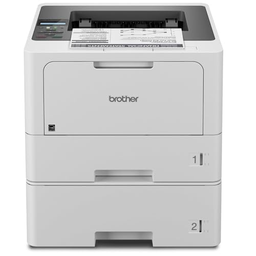 Brother HL‑L5210DWT Business Monochrome Laser Printer Bundle with 26‑Month Protection Plan, Printer Essentials Digital Download, 6FT 4K HDMI 2.0 Cable & 6FT USB Type‑A to Type‑B Printer Cable